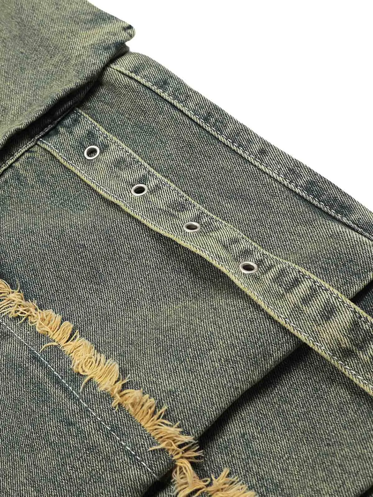 1984 Distressed Raw Edge Baggy Jeans