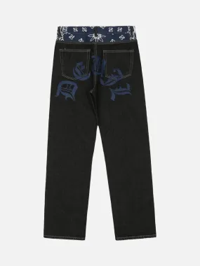 1984 Petal Letter Baggy Jeans