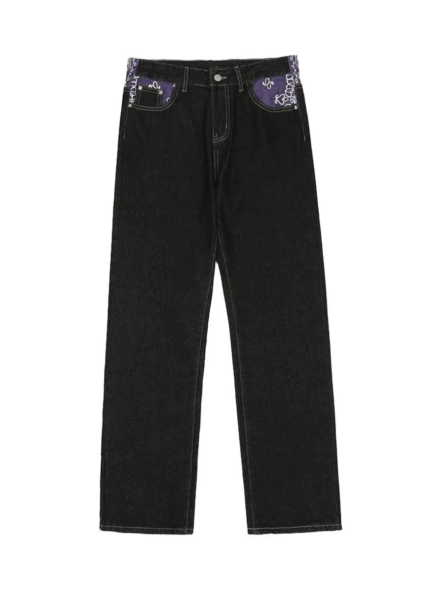 1984 Petal Letter Baggy Jeans