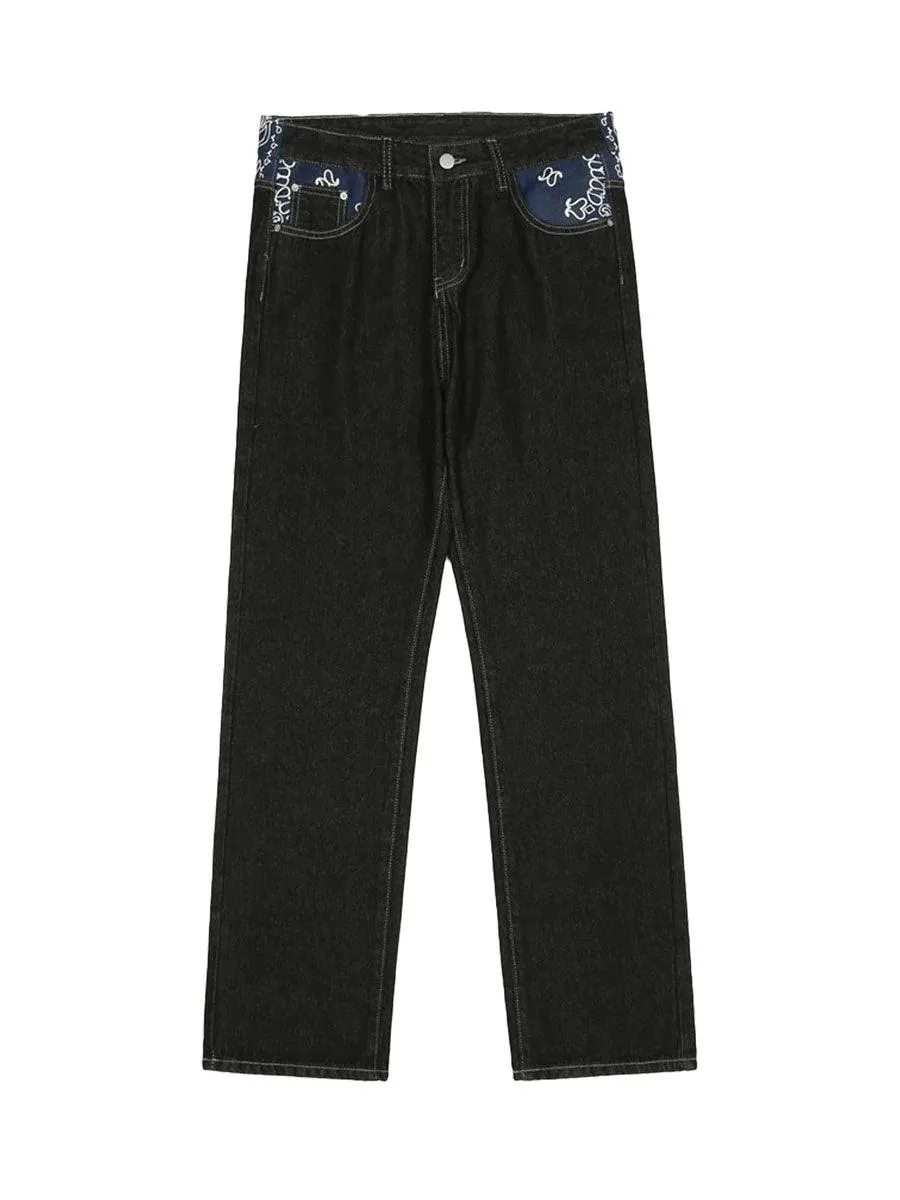 1984 Petal Letter Baggy Jeans