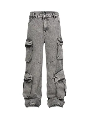 1984 Washed Multi-pocket Cargo Jeans