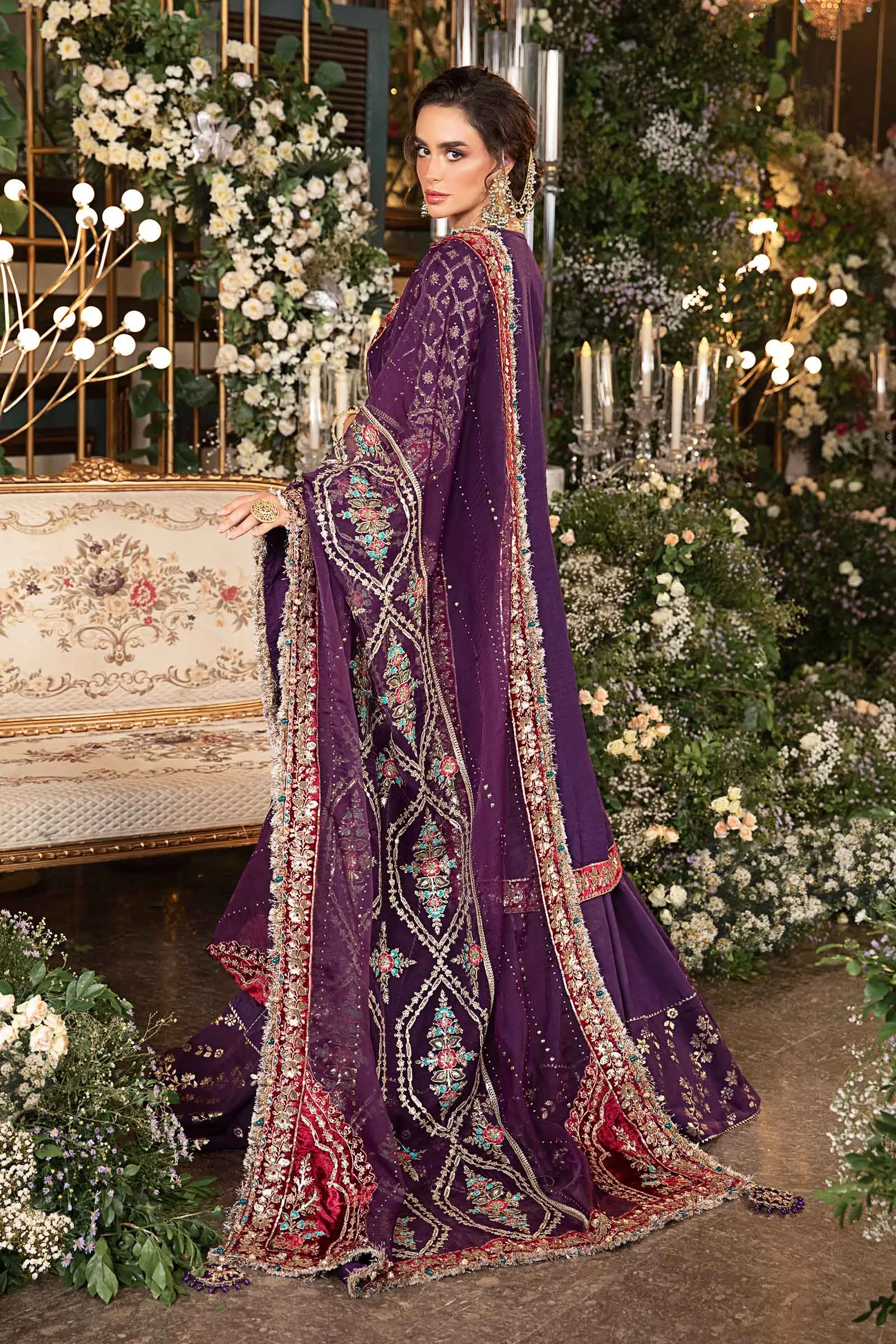 3 Piece Unstitched Embroidered Raw Silk Suit | BD-2903