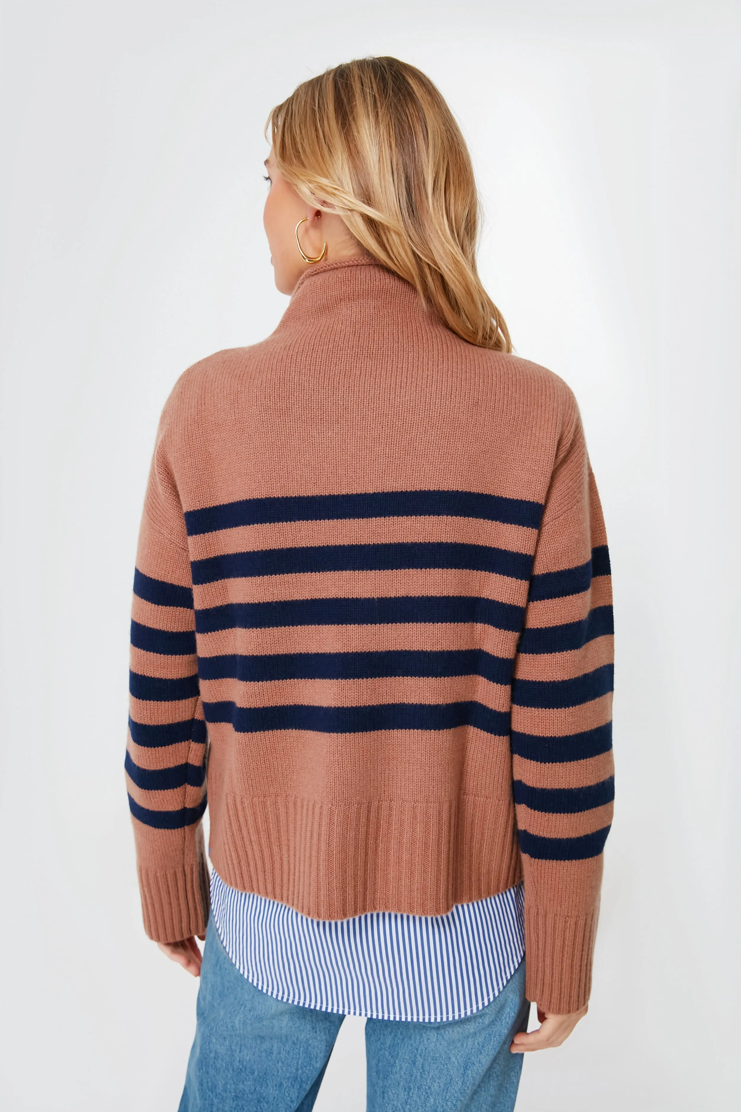 5G Rollneck Sweater Vicuna Navy