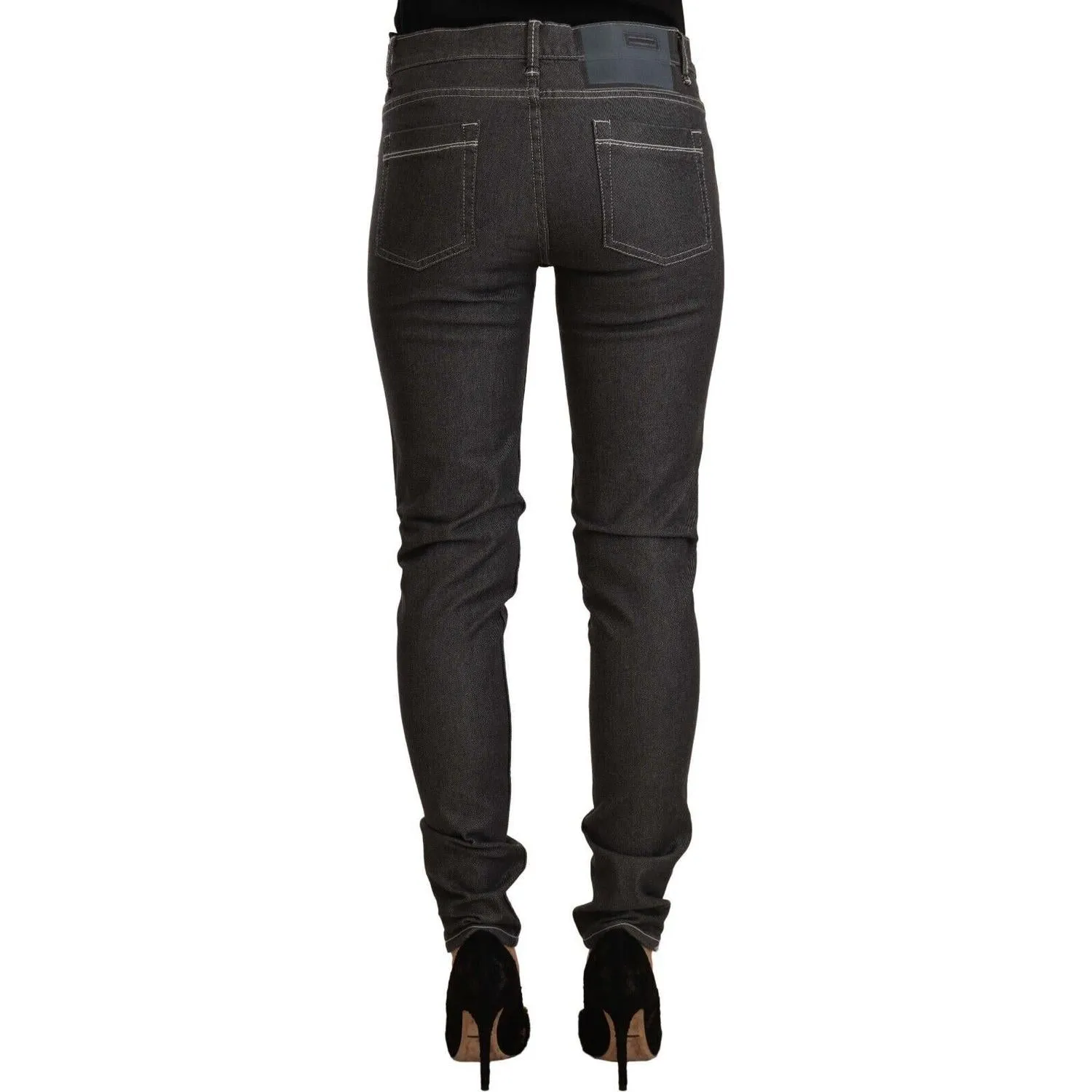 Acht Chic Mid Waist Skinny Black Jeans