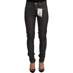 Acht Chic Mid Waist Skinny Black Jeans