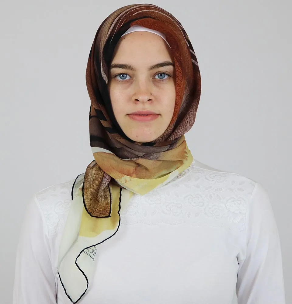 Aker 'Angel' Chiffon Square Hijab Scarf 7234-911