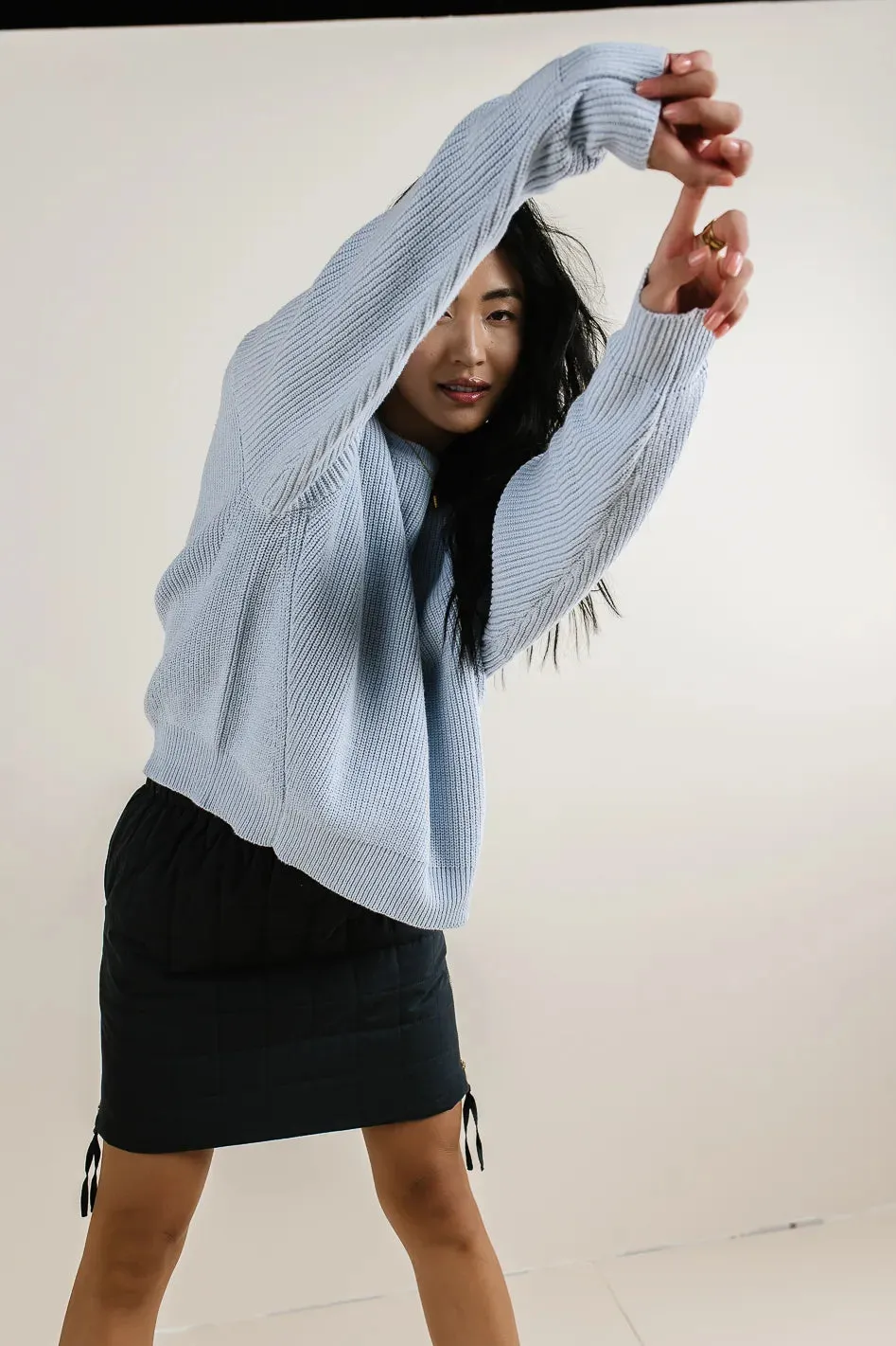 Alyssa Knit Sweater in Blue - FINAL SALE