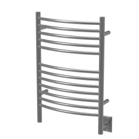 Amba ECB Jeeves Model E Curved 12 Bar Hardwired Towel Warmer in Brushed