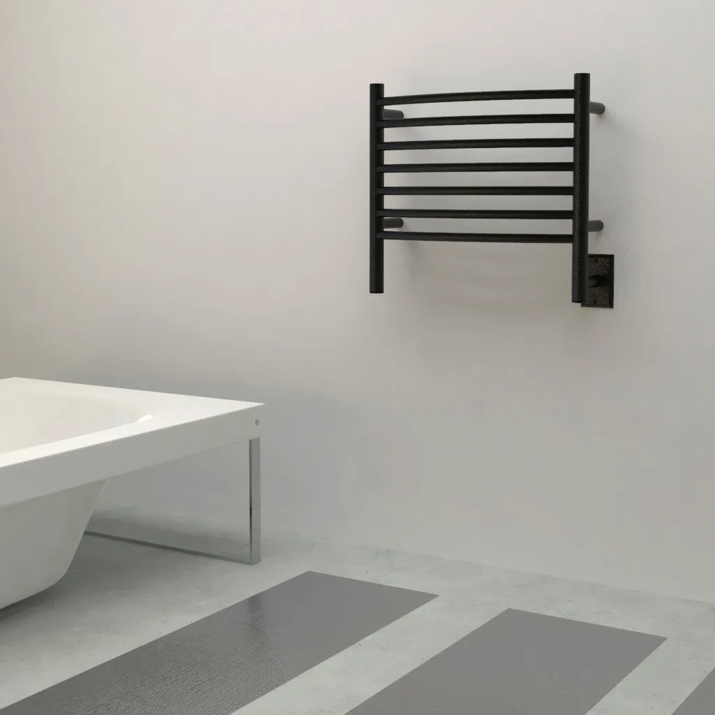 Amba HCMB Jeeves Model H Curved 7 Bar Hardwired Towel Warmer in Matte Black