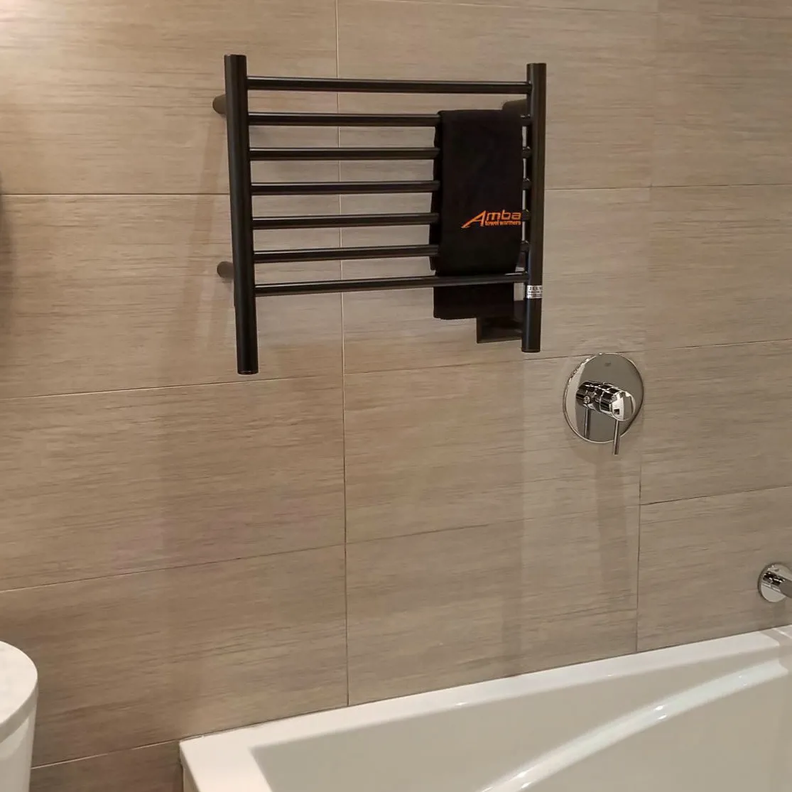 Amba HSO Jeeves Model H Straight 7 Bar Hardwired Towel Warmer in Oil Rubbed Bronze