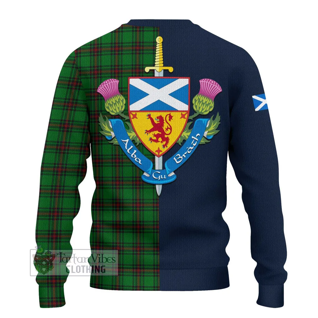 Anstruther Tartan Ugly Sweater with Scottish Lion Royal Arm Half Style