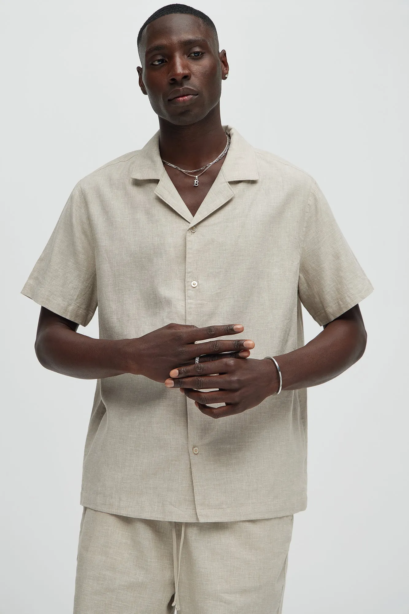 Bahamas Linen Shirt - Stone