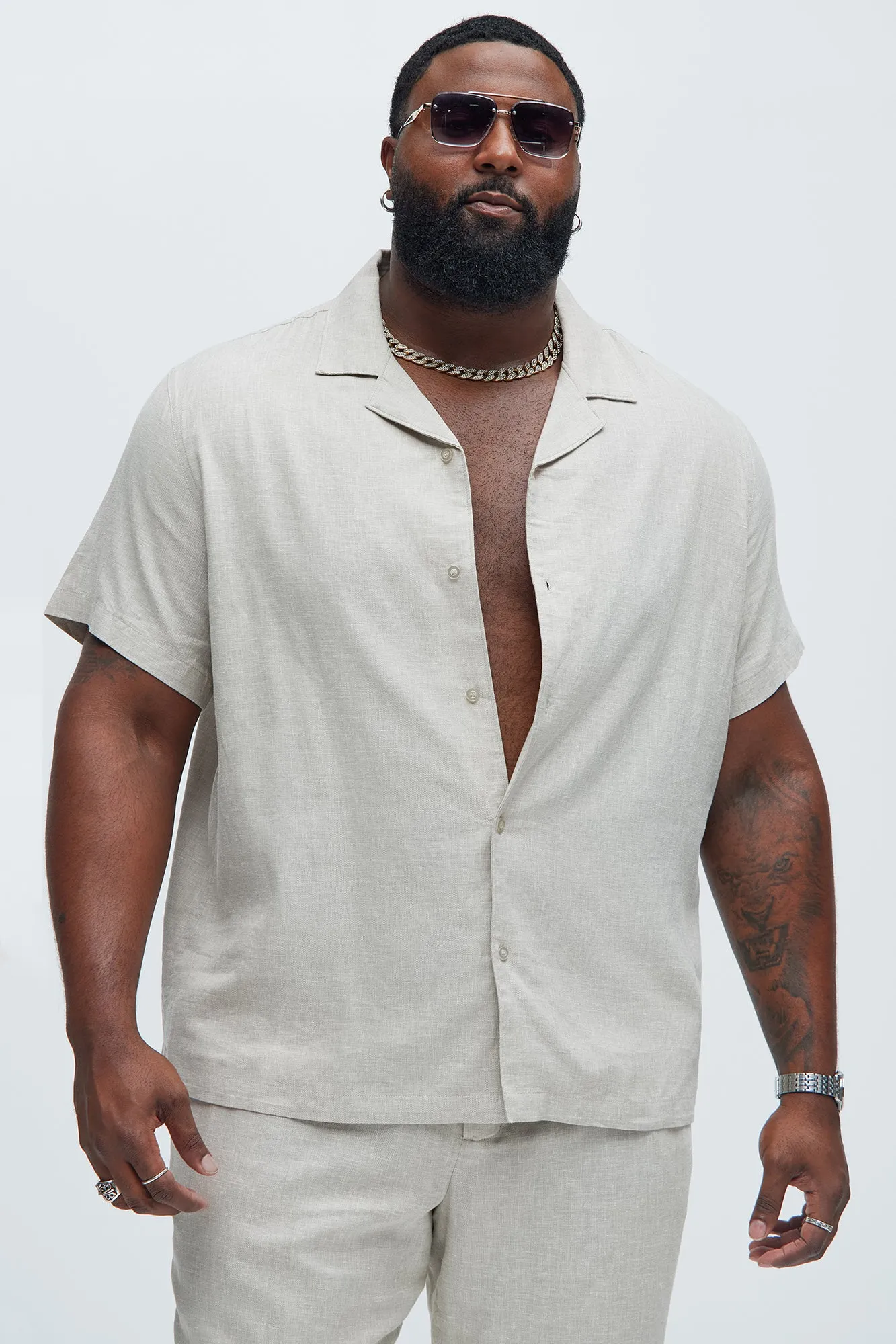 Bahamas Linen Shirt - Stone