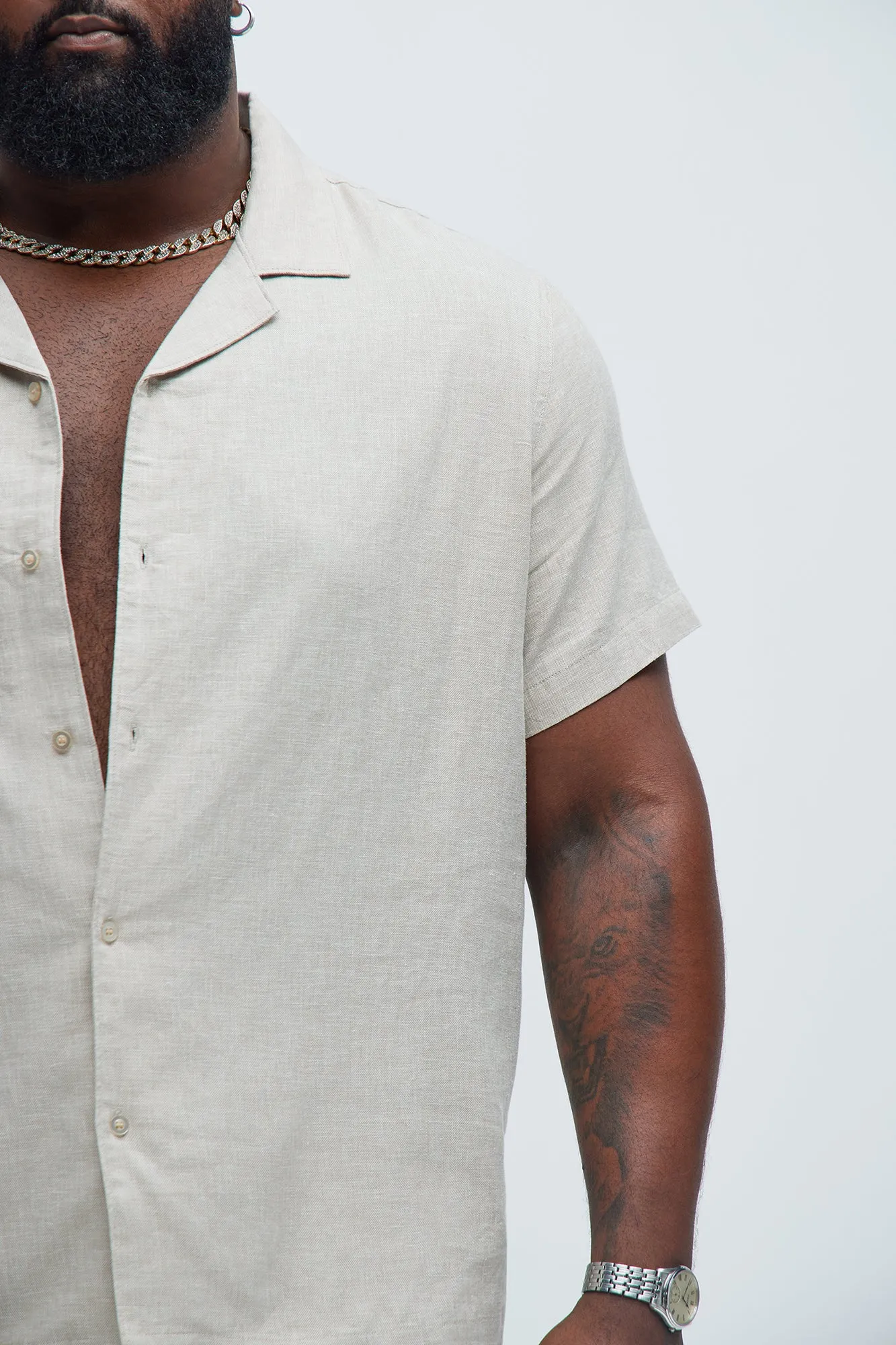 Bahamas Linen Shirt - Stone