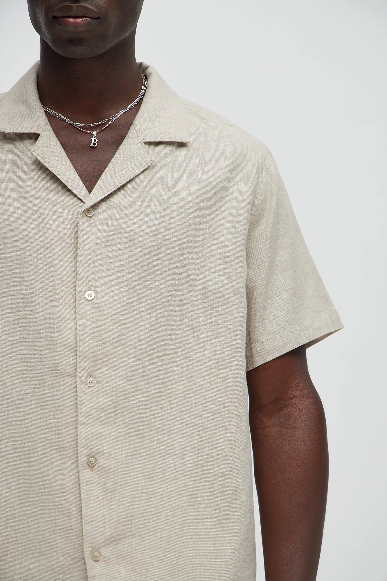 Bahamas Linen Shirt - Stone