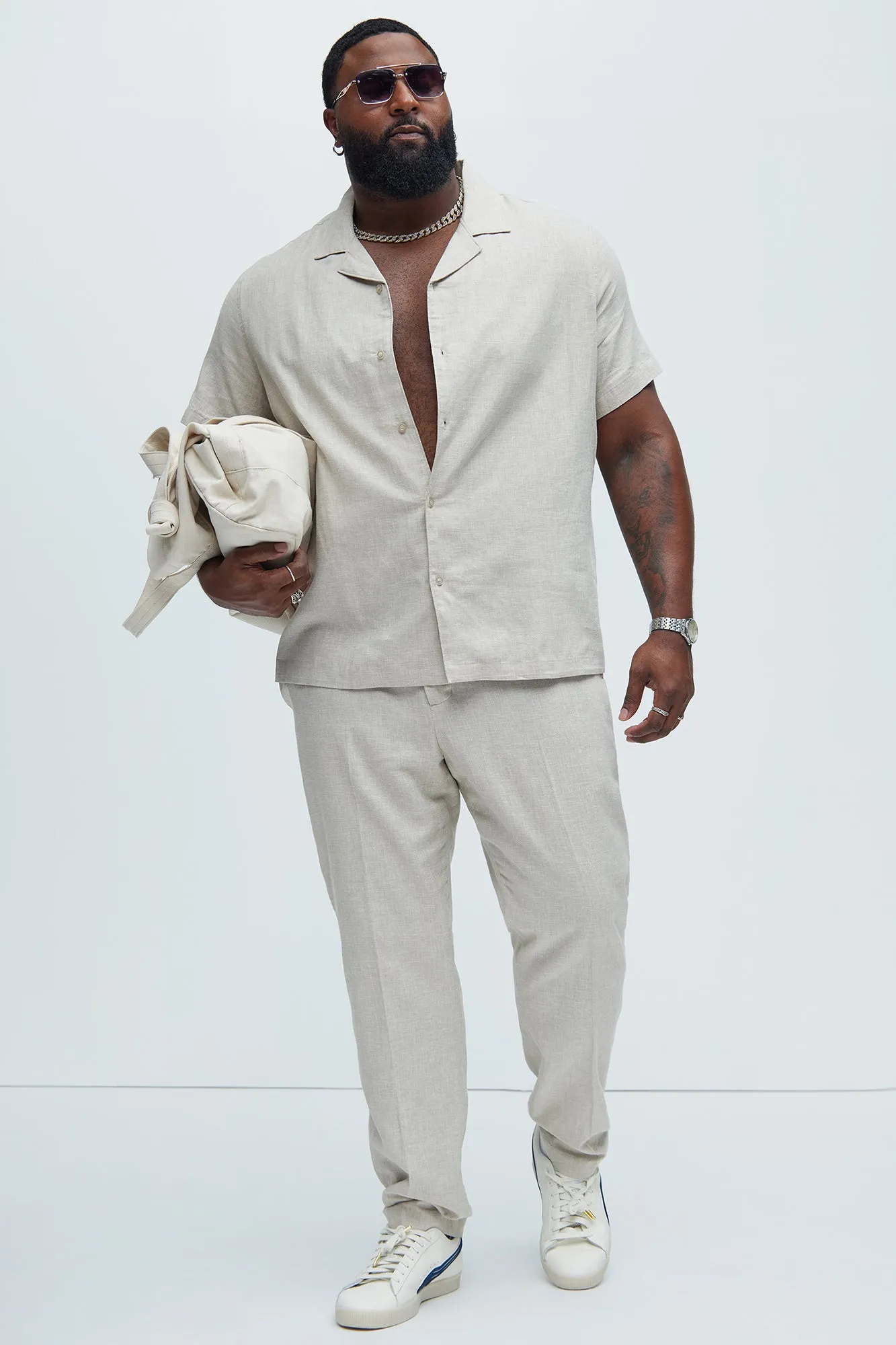 Bahamas Linen Shirt - Stone