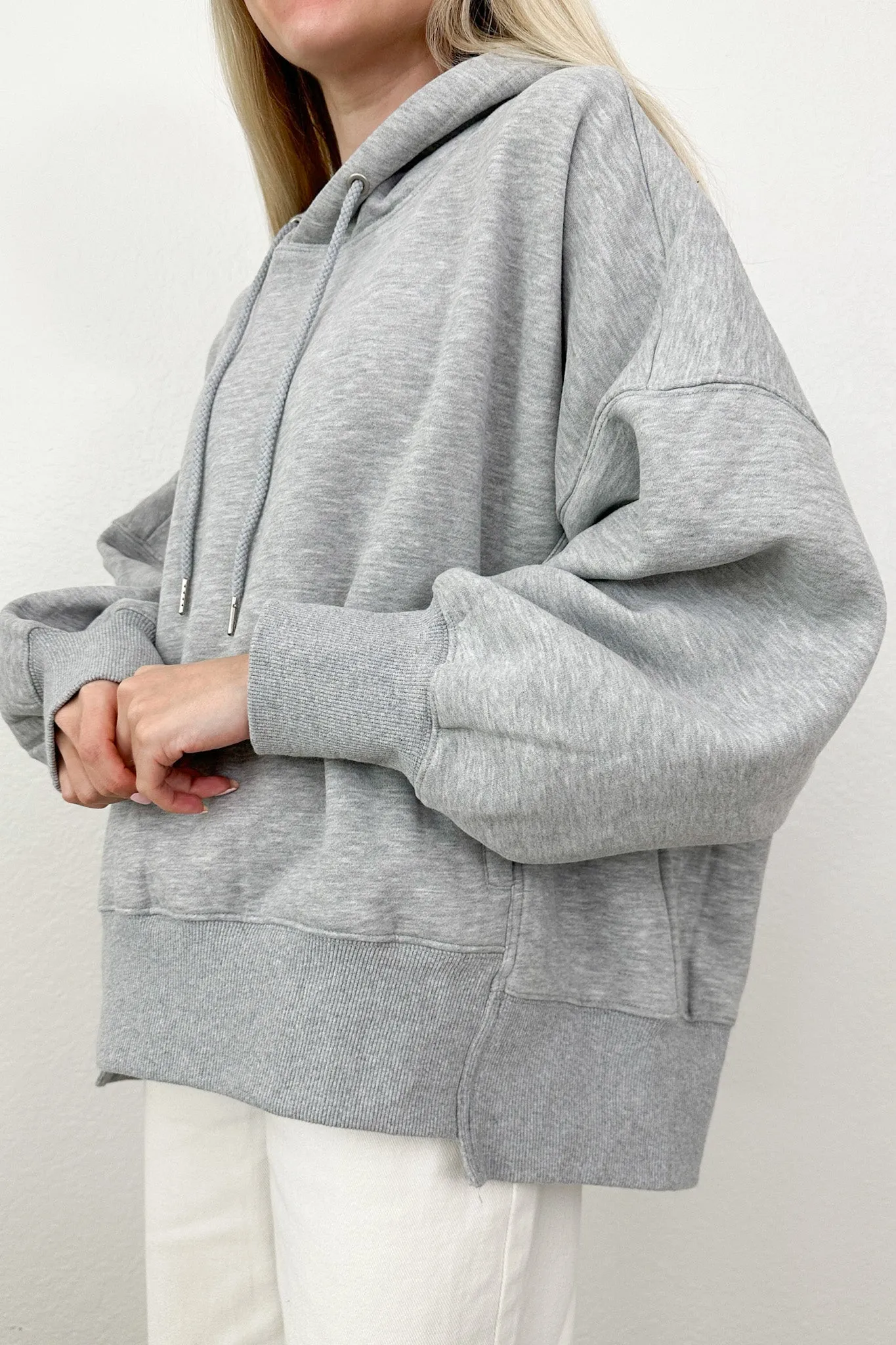 Bailey Oversized Hoodie in Heather Grey