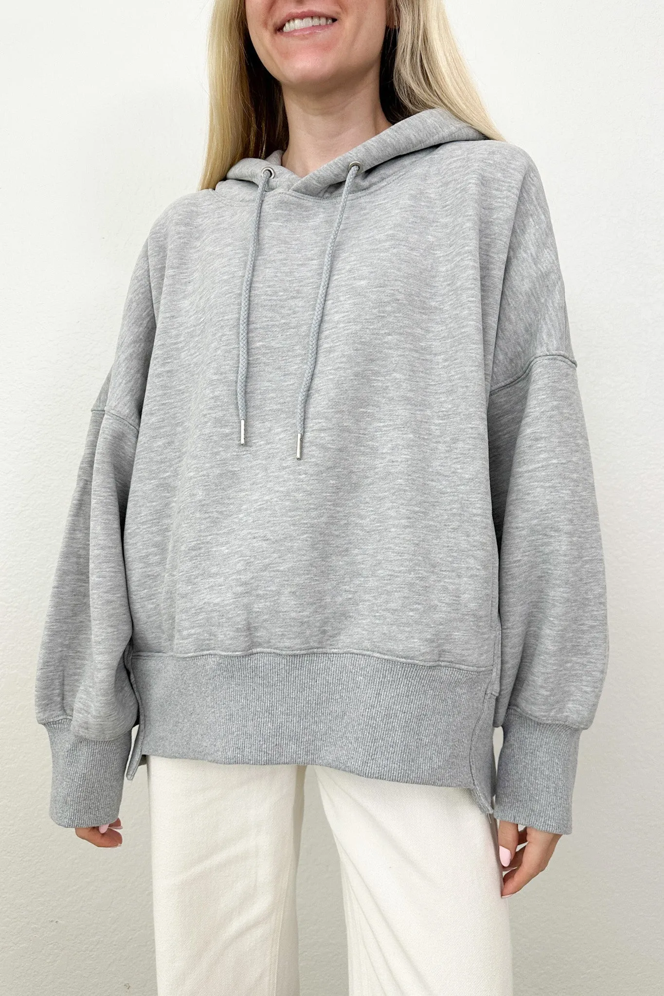 Bailey Oversized Hoodie in Heather Grey