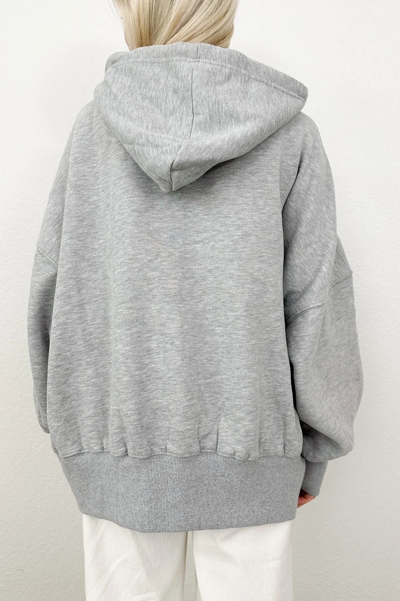 Bailey Oversized Hoodie in Heather Grey