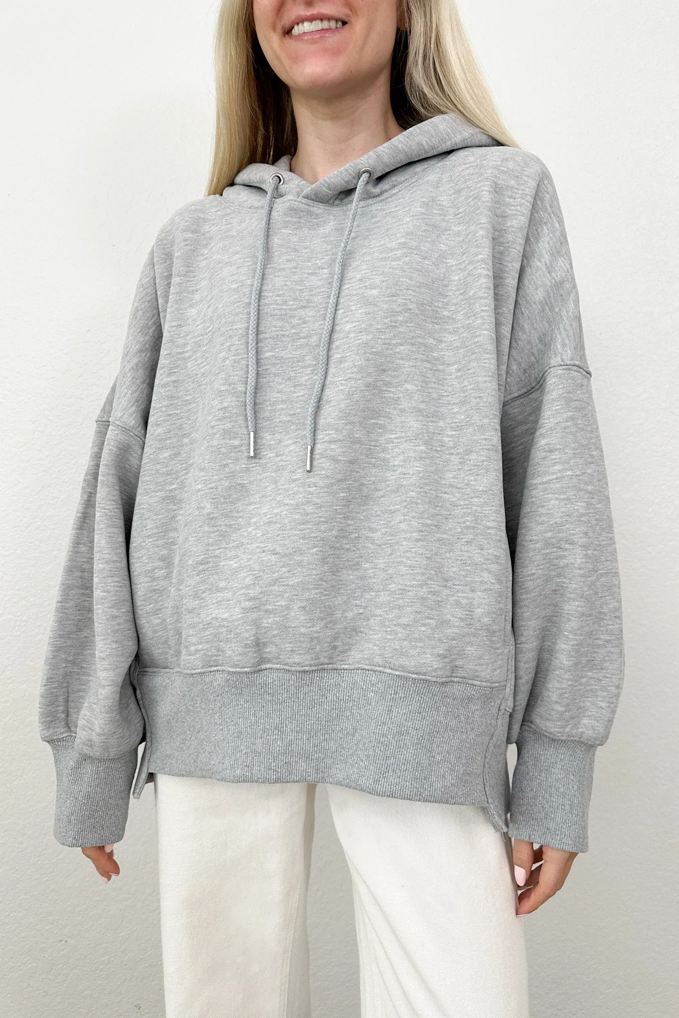 Bailey Oversized Hoodie in Heather Grey