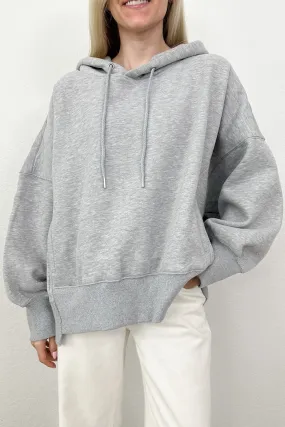 Bailey Oversized Hoodie in Heather Grey