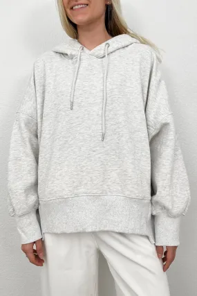 Bailey Oversized Hoodie in White Melange