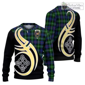 Baillie Tartan Ugly Sweater with Family Crest and Celtic Symbol Style