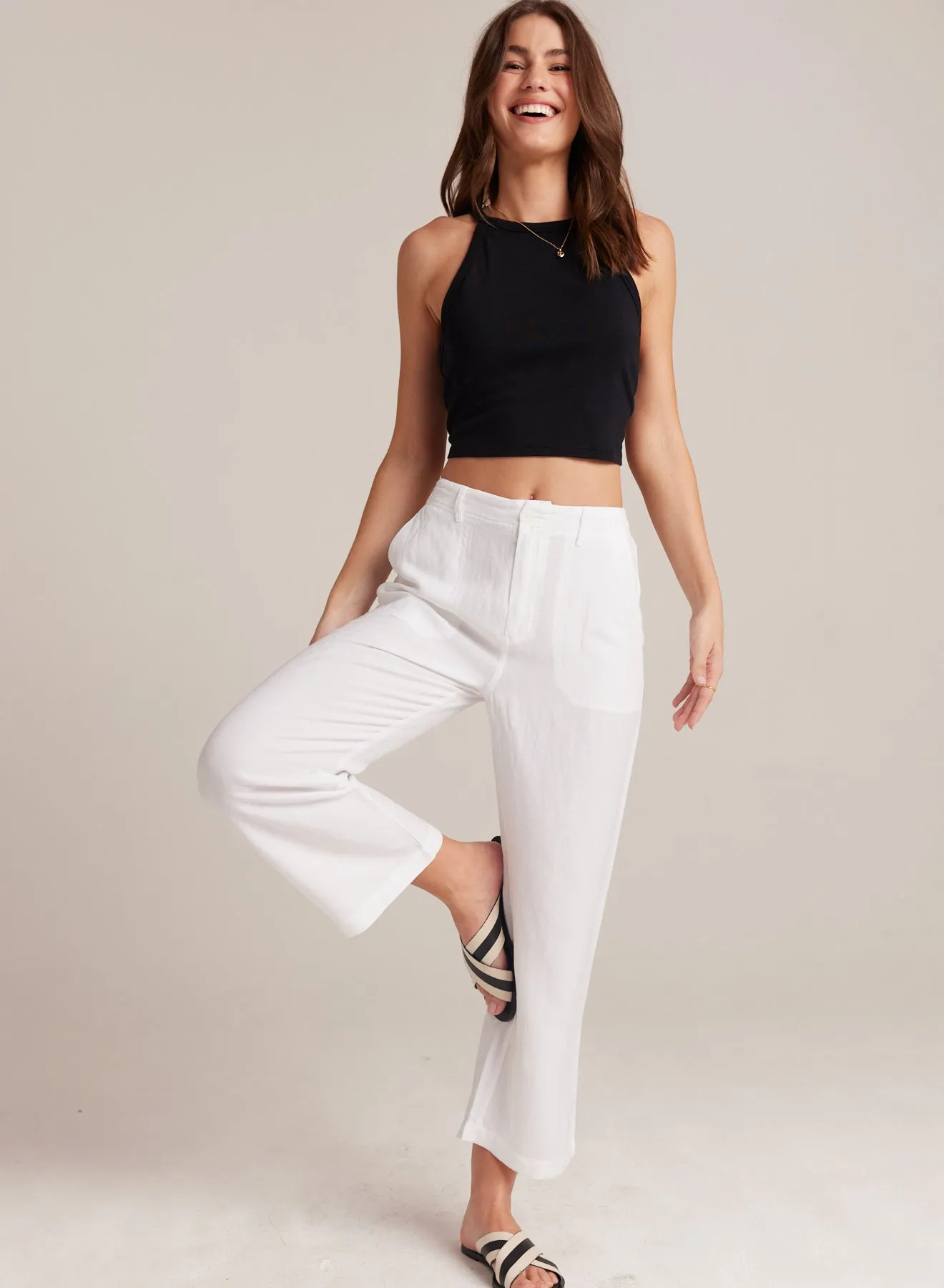 Blakely Utility Wide Leg Crop - White