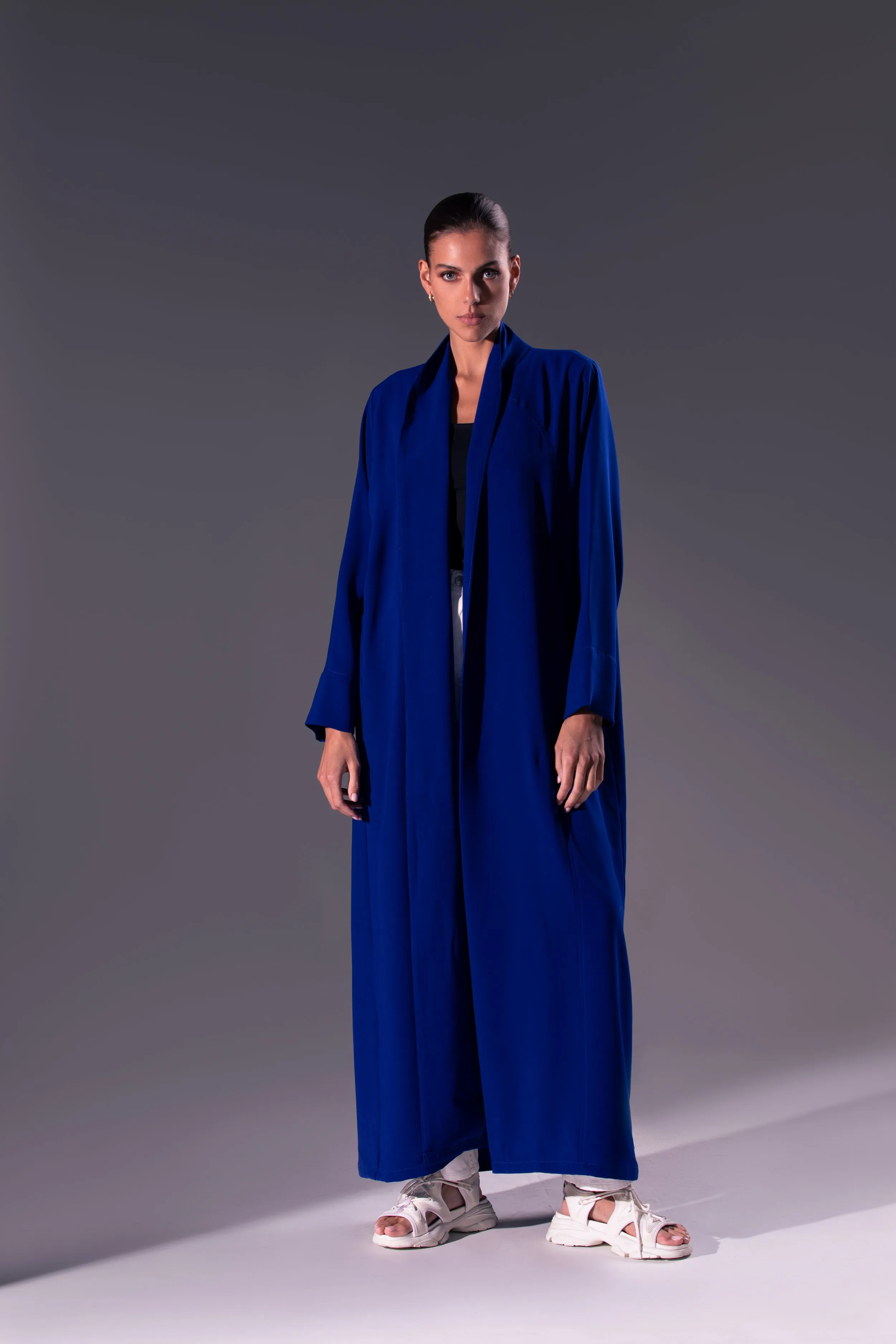 Blue Crepe Abaya