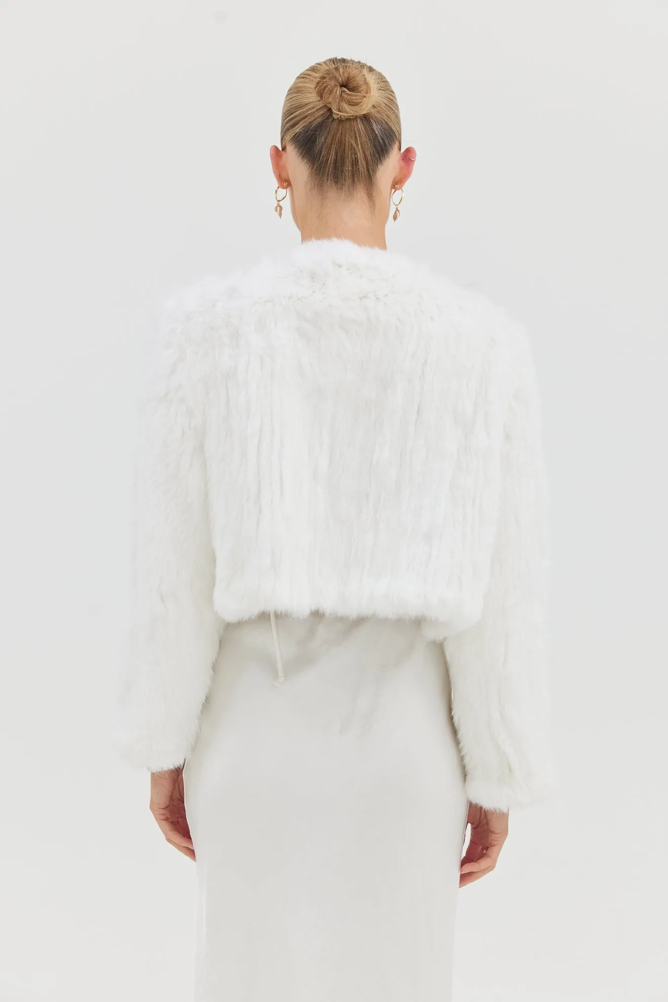 Bridal Lola Crop Jacket - White