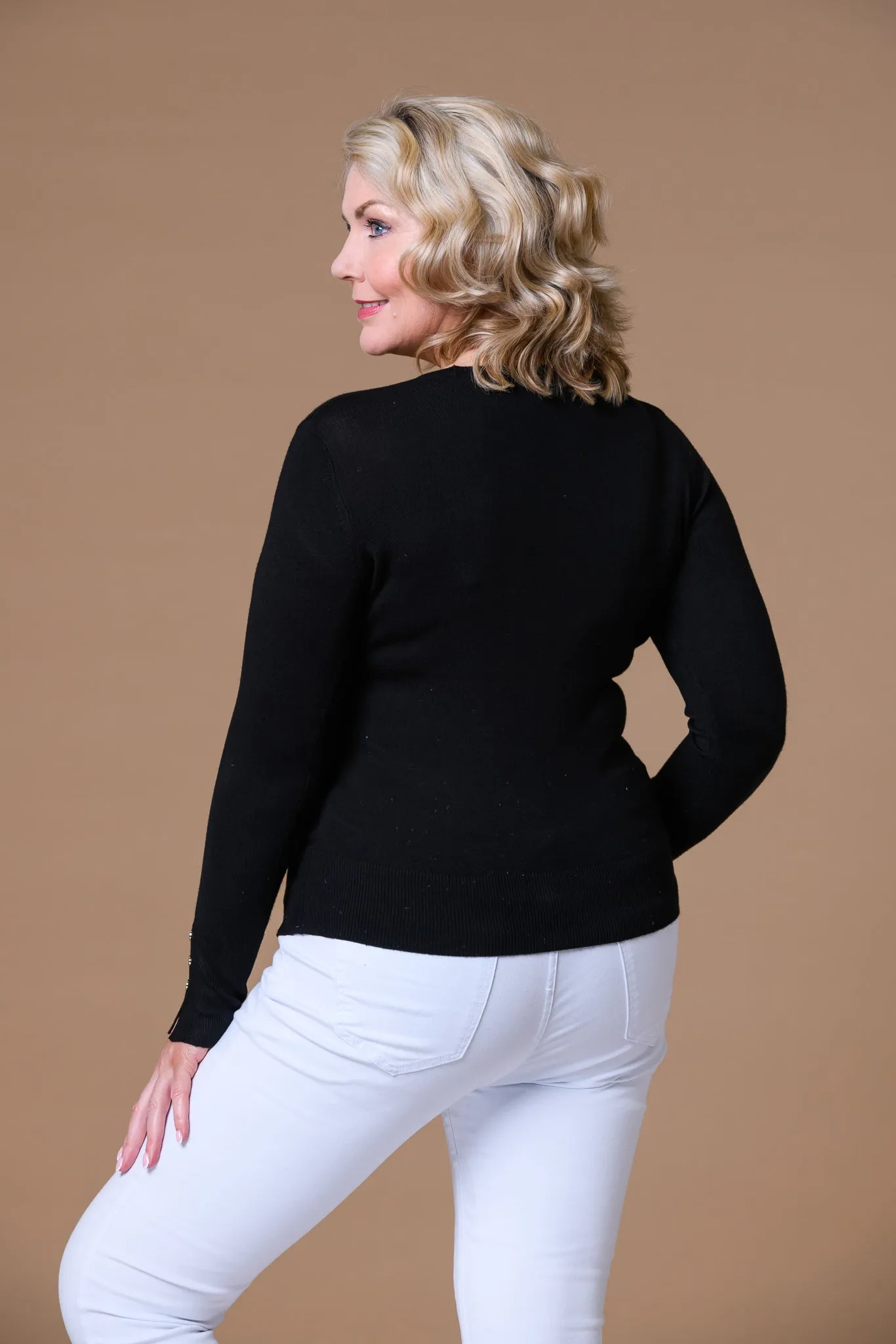 Button Sleeve Sweater