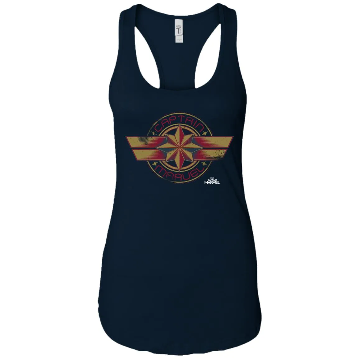 Captain Marvel Color Fade Circle Logo Badge Women Tank Top