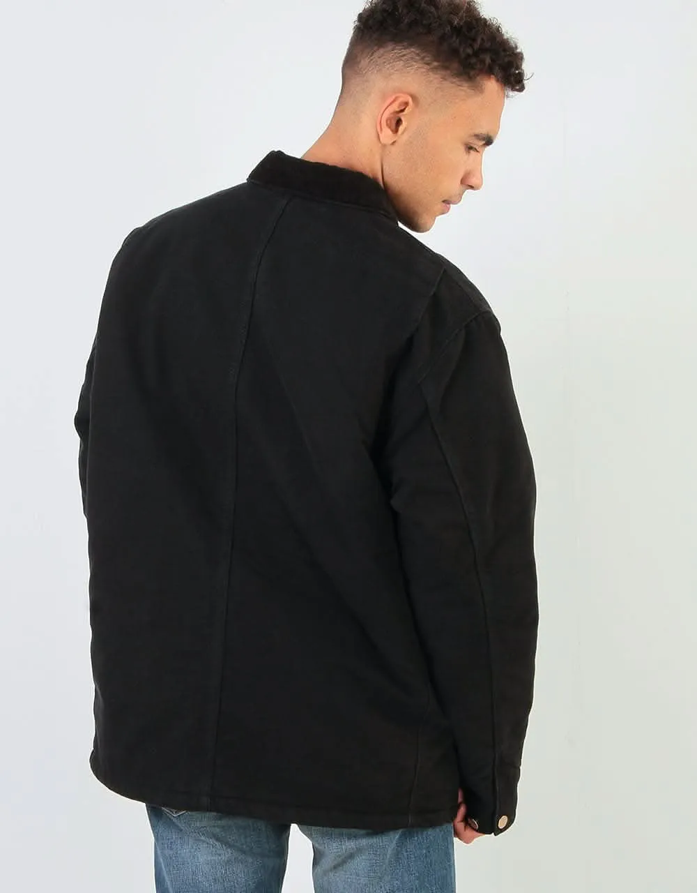 Carhartt WIP OG Chore Coat - Black/Black (Aged Canvas)