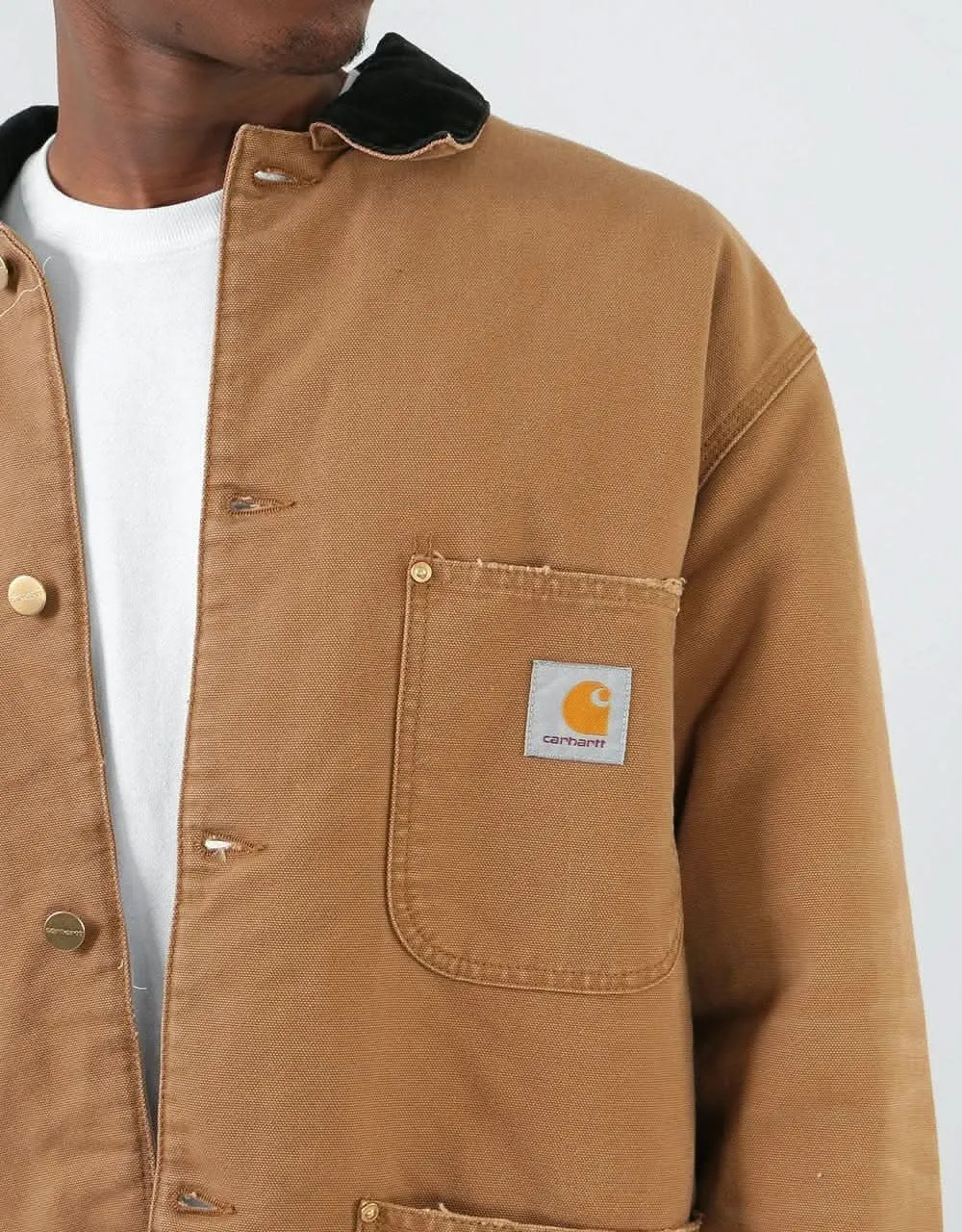 Carhartt WIP OG Chore Coat - Hamilton Brown/Black (Aged Canvas)