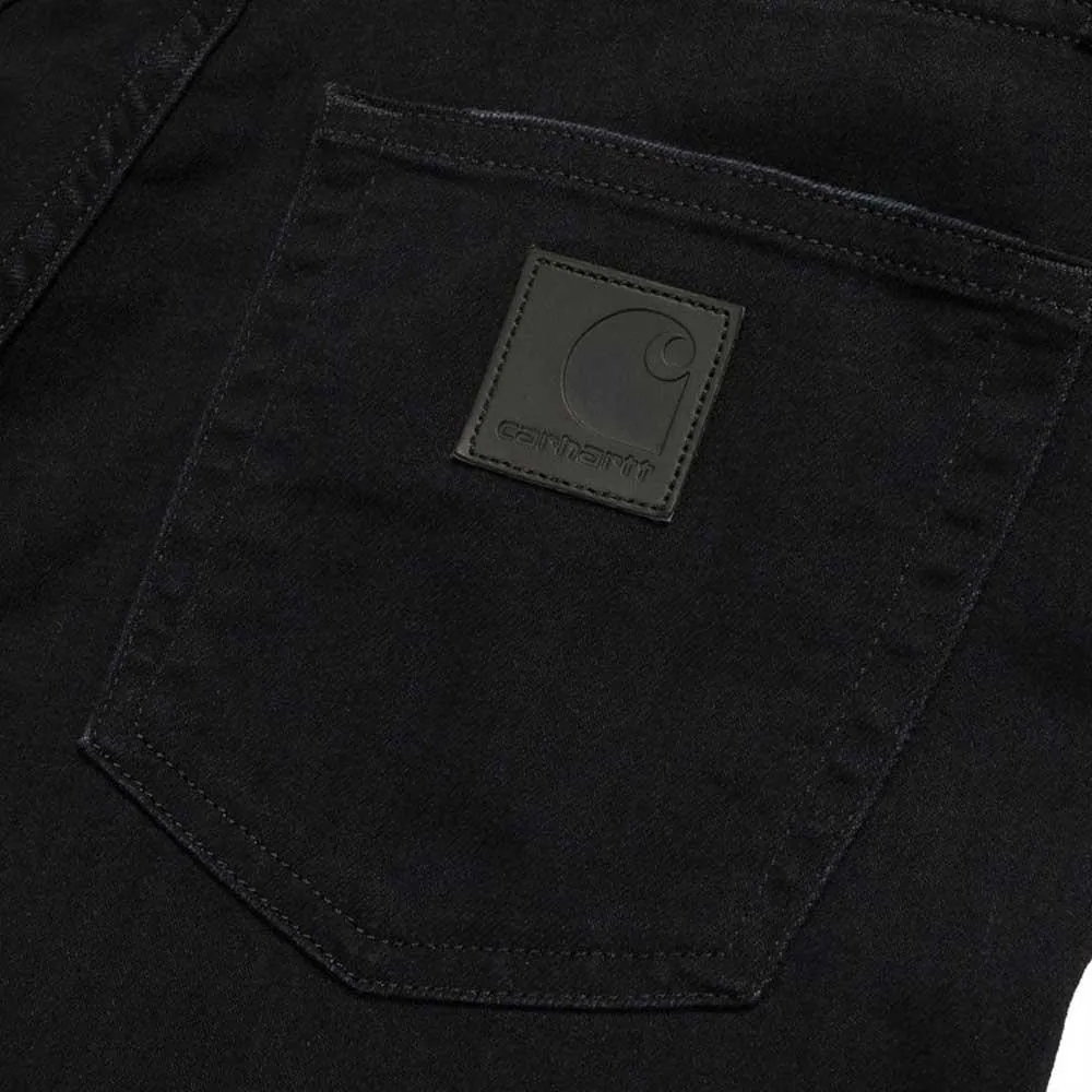 Carhartt WIP Rebel Pant Slim Fit Jeans - Black Rinsed Towner Denim