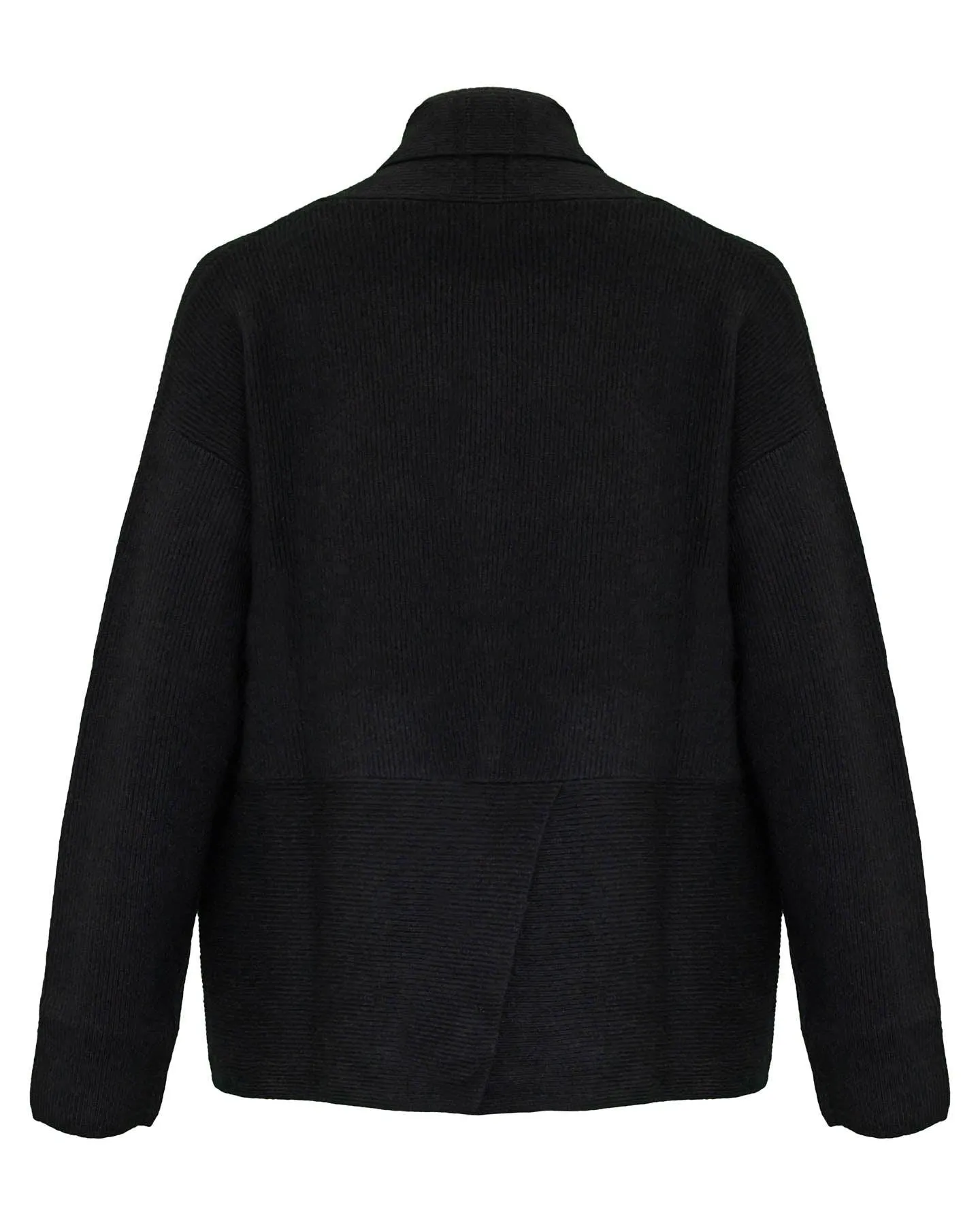 Cashmere Rib Cardigan Black