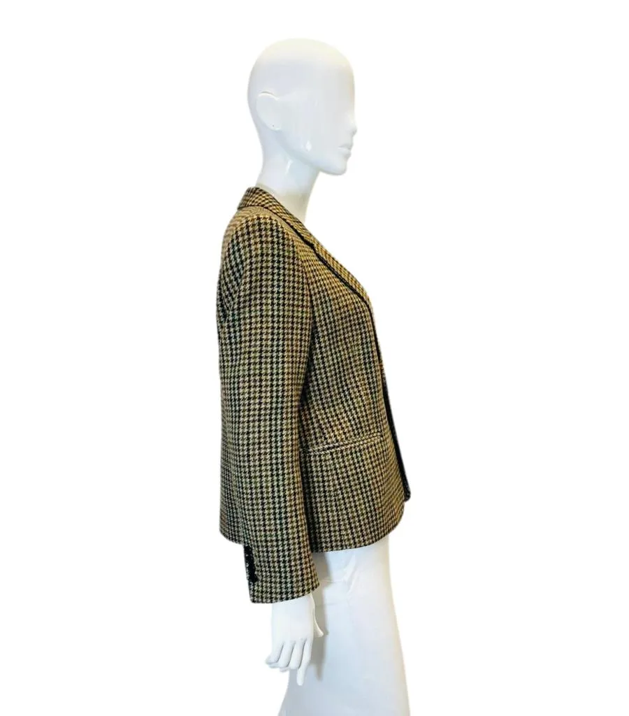 Celine Checked Wool Jacket. Size 42IT