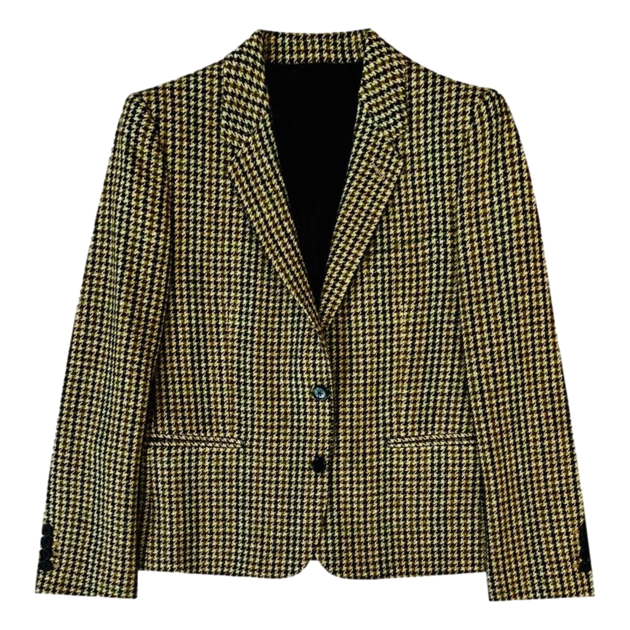 Celine Checked Wool Jacket. Size 42IT