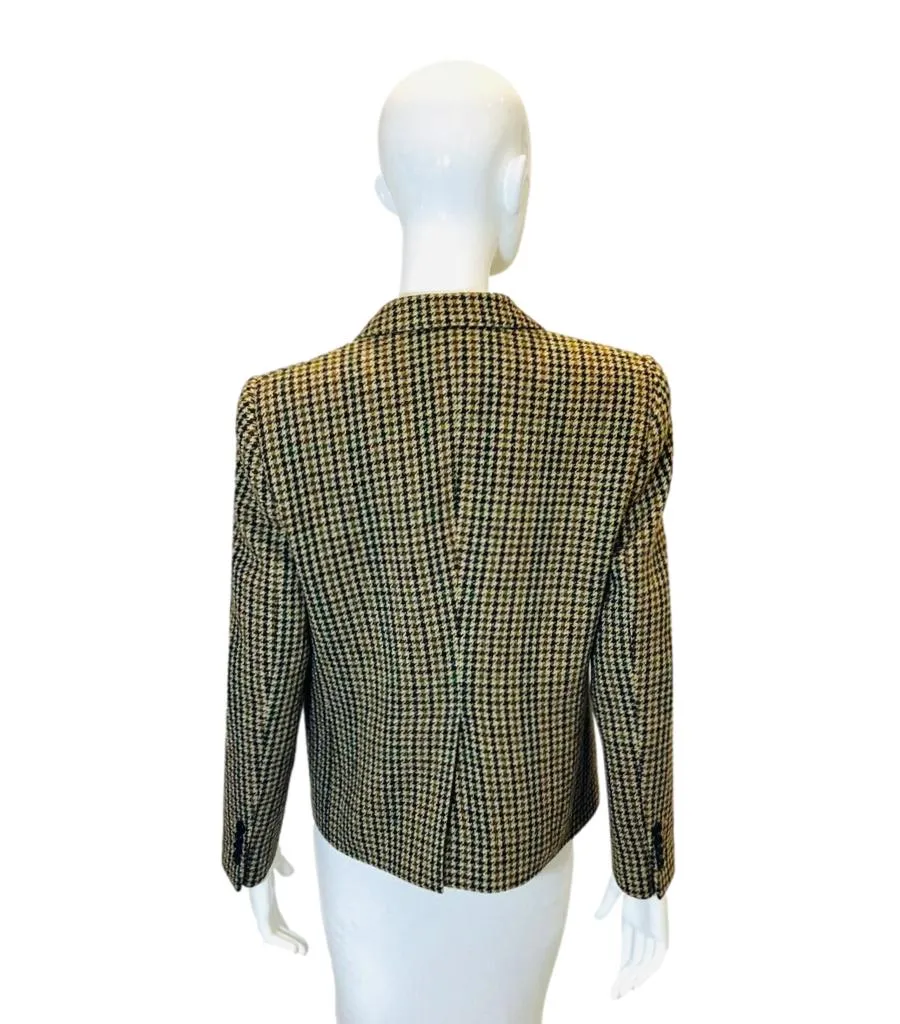 Celine Checked Wool Jacket. Size 42IT