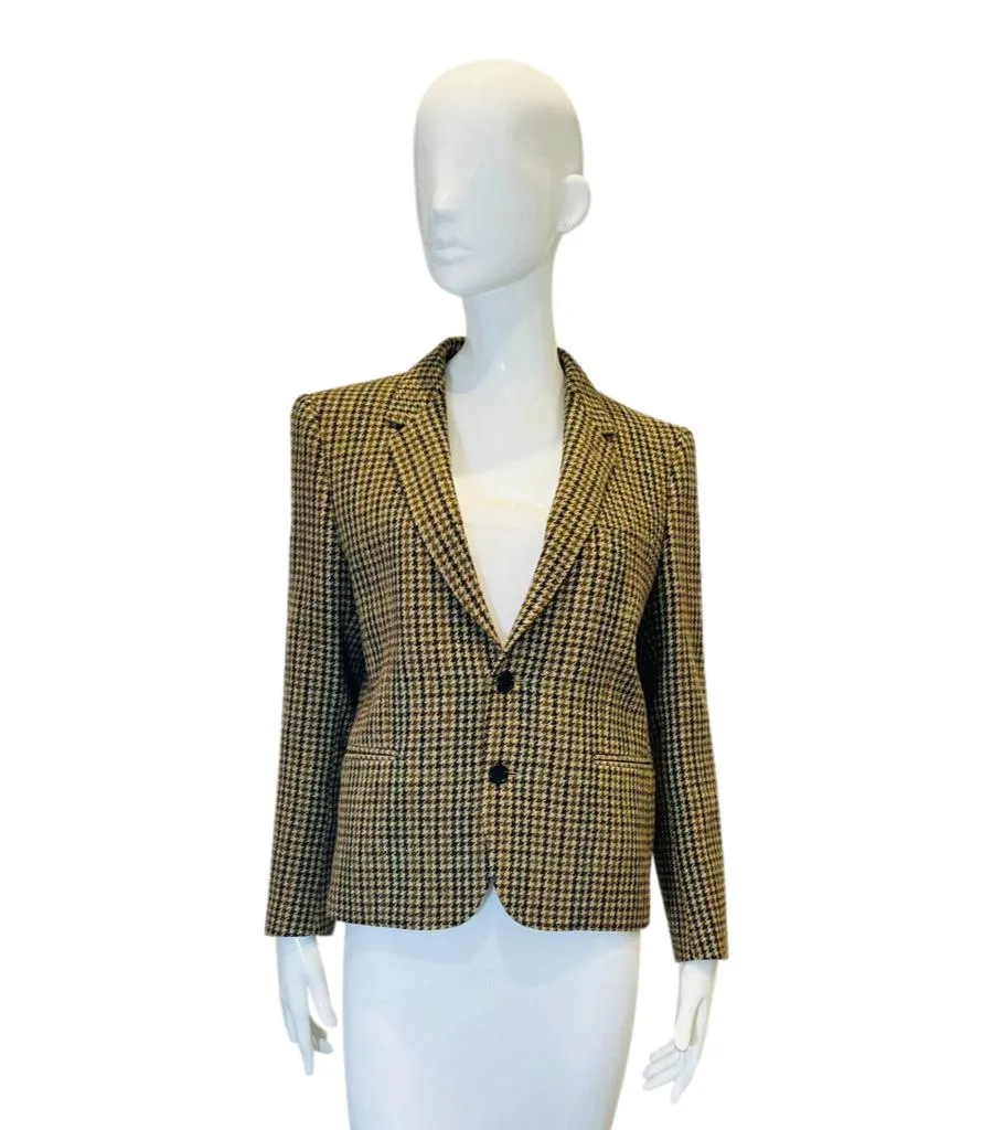 Celine Checked Wool Jacket. Size 42IT