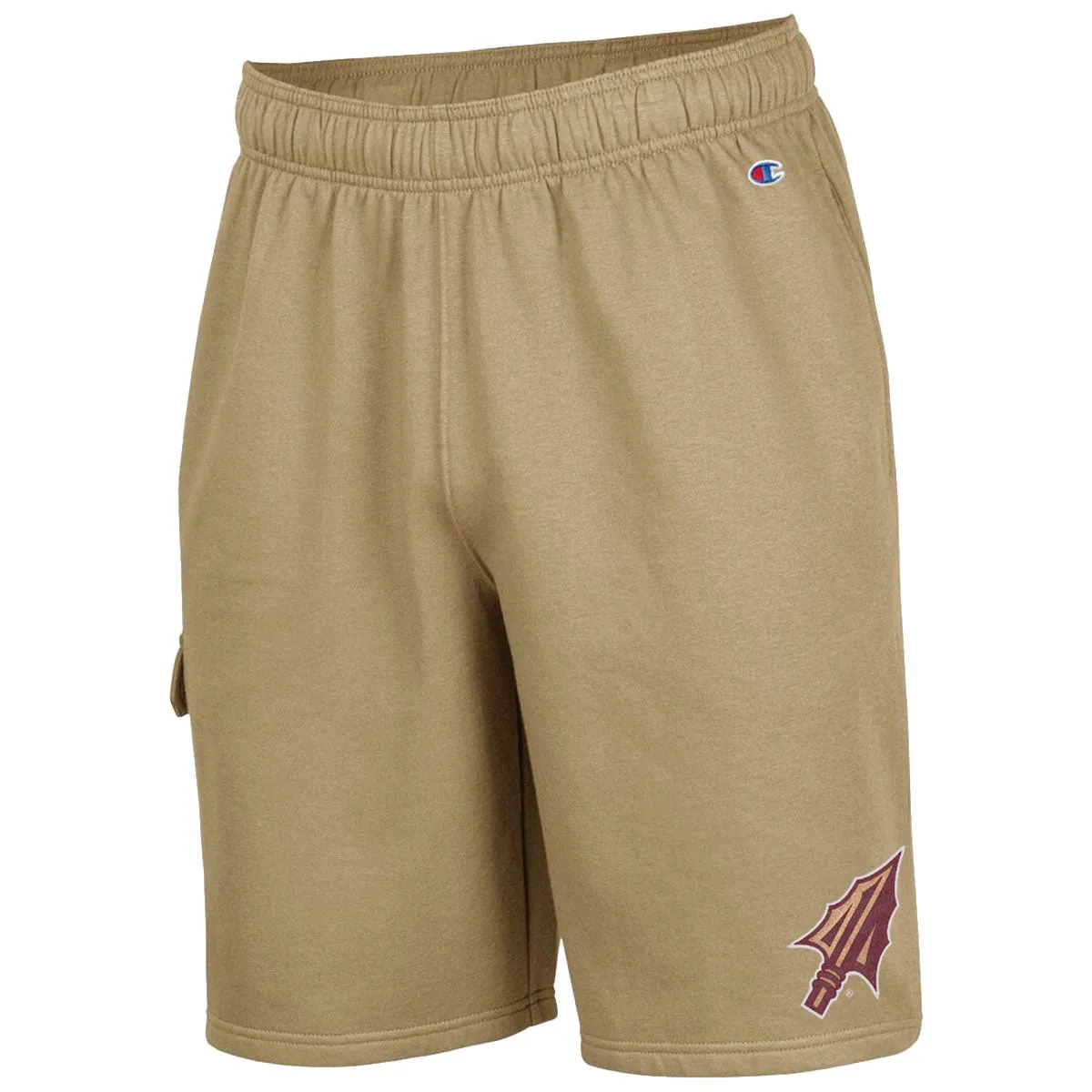 Champion Men's Arrowhead Logo Fleece Cargo Short - Khaki