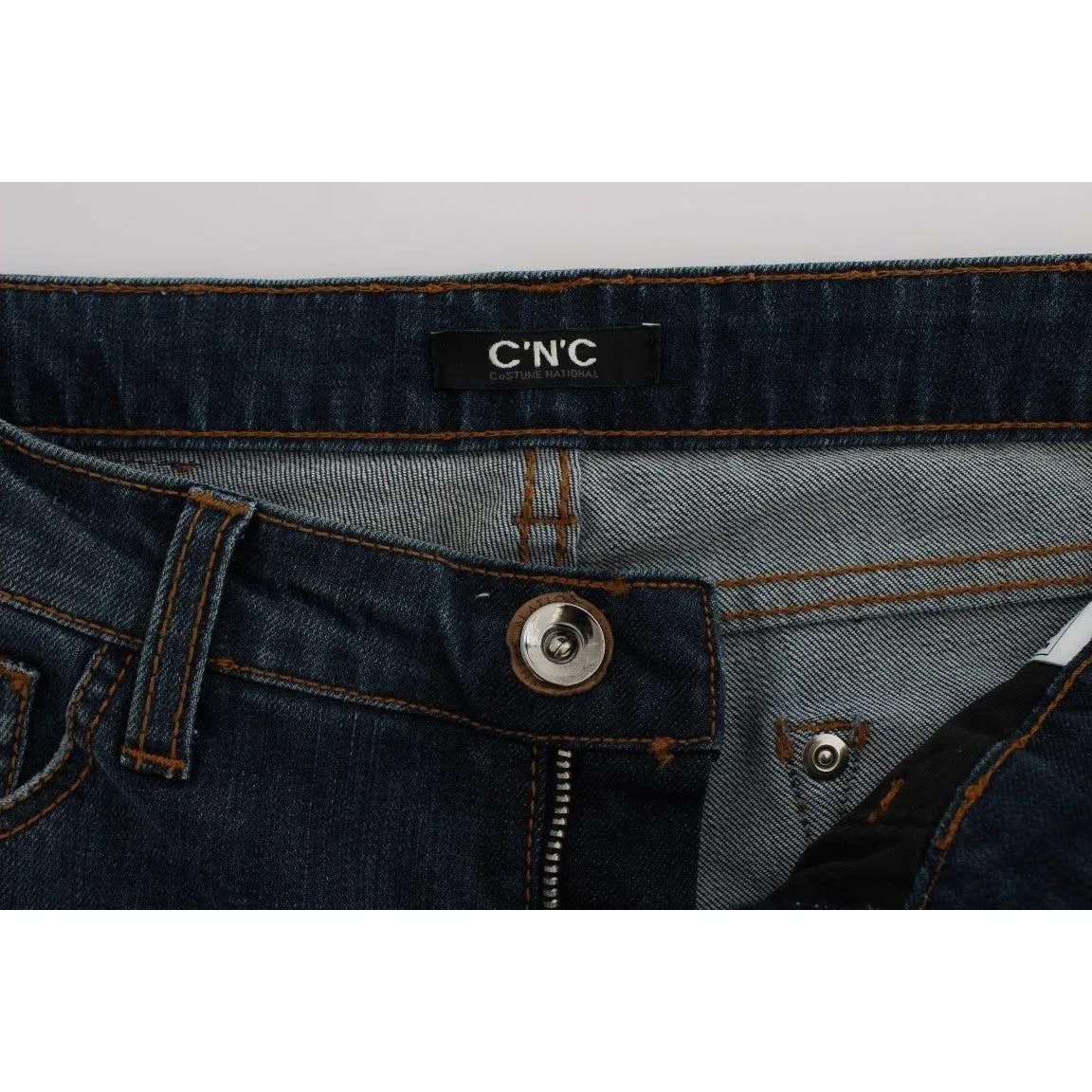 Costume National Chic Blue Regular Fit Designer Jeans