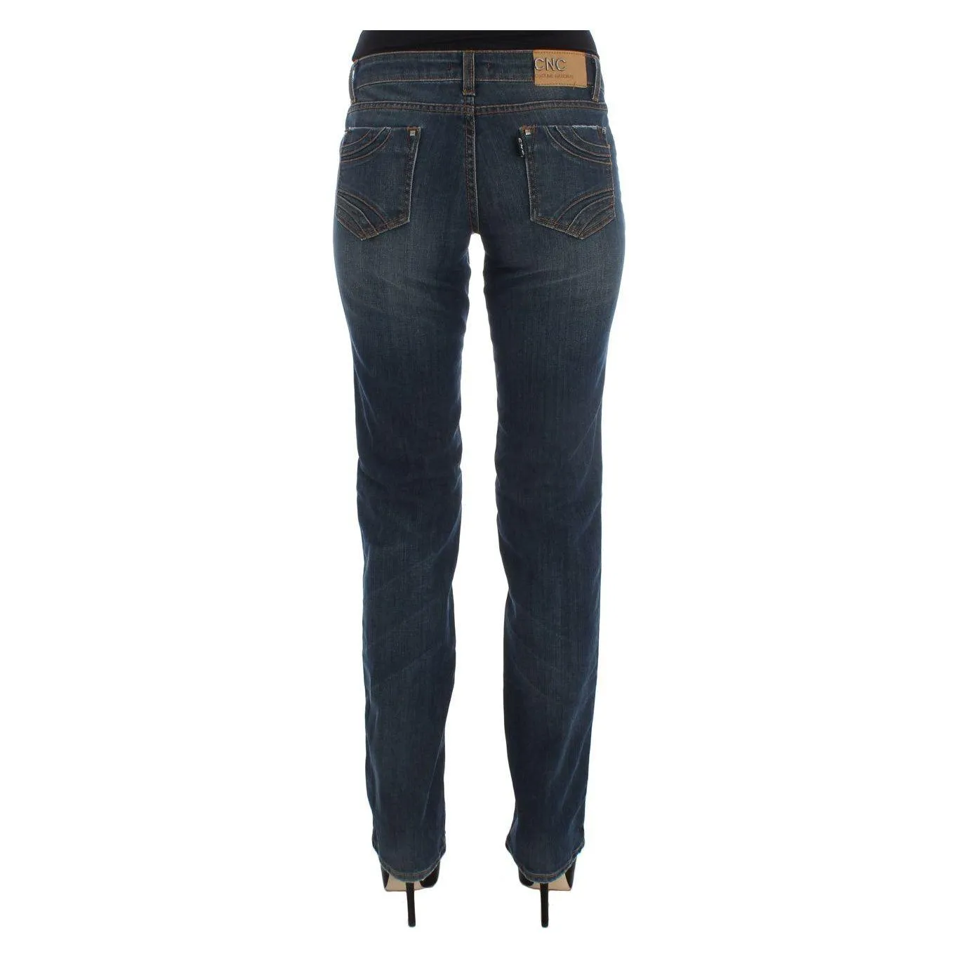 Costume National Chic Blue Regular Fit Designer Jeans