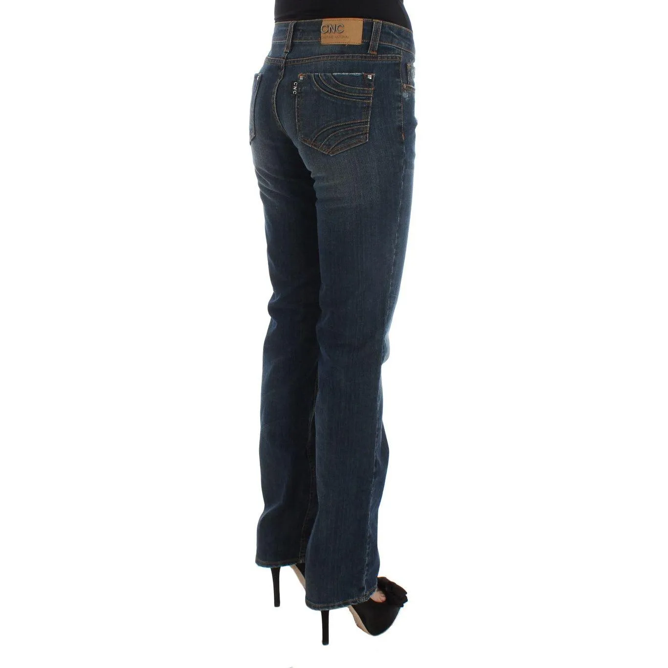 Costume National Chic Blue Regular Fit Designer Jeans