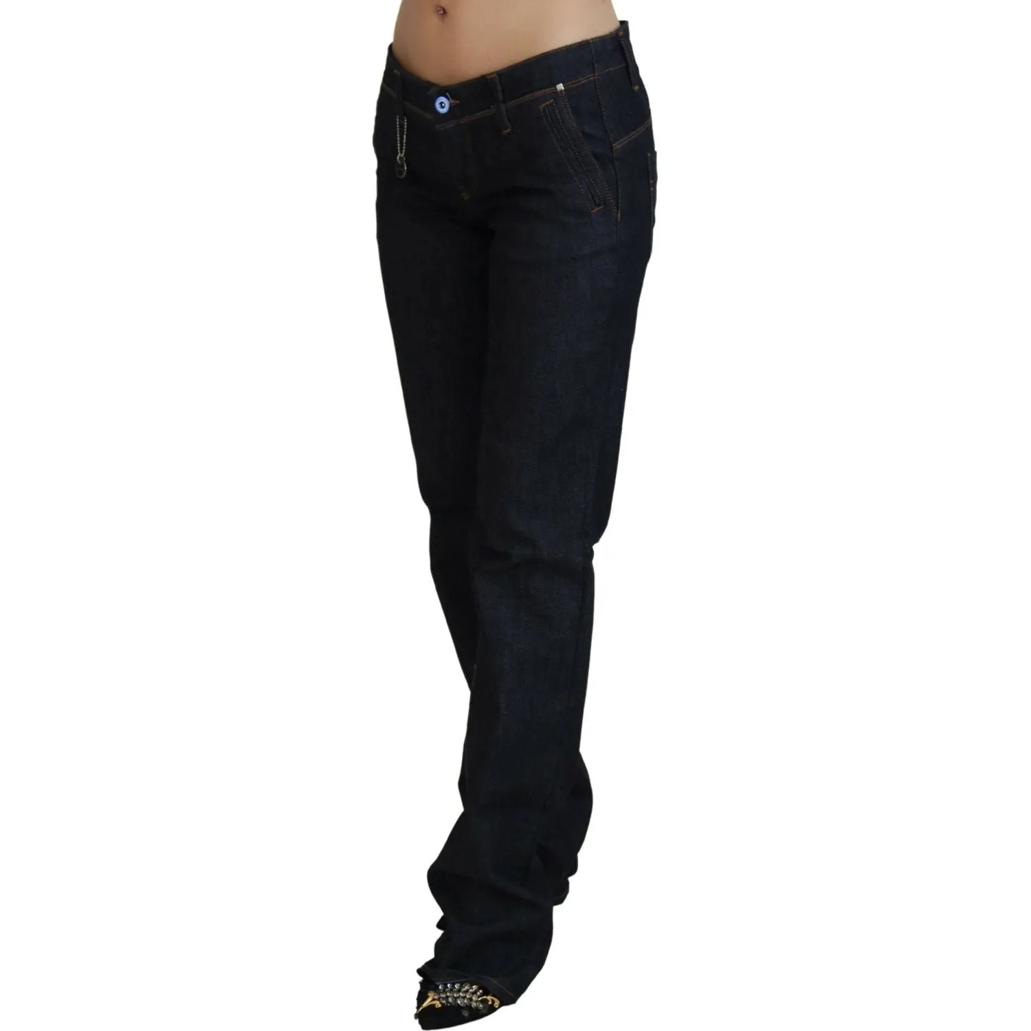 Costume National Chic Low Waist Straight Leg Designer Jeans