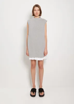 Cotton Poplin x Cotton Knit Dress