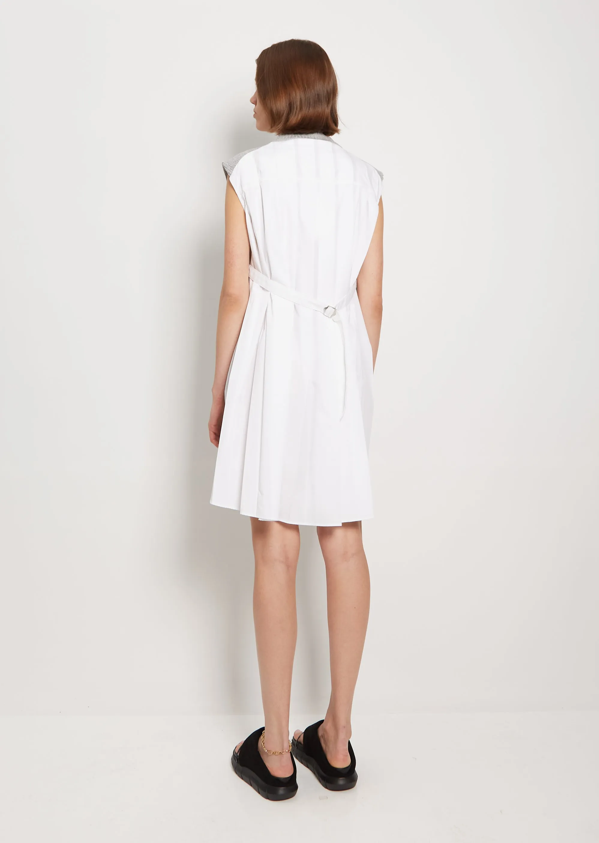 Cotton Poplin x Cotton Knit Dress