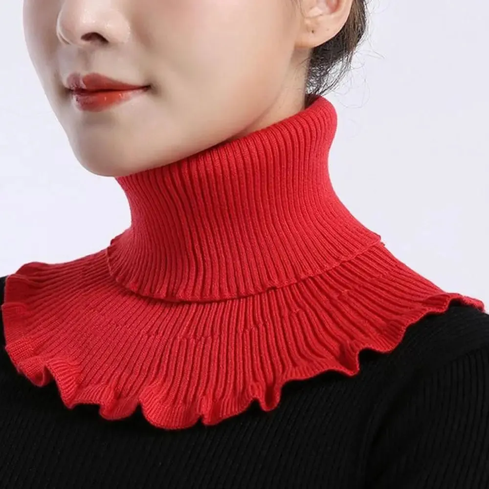 Cozy Knit Detachable Turtleneck Collar Scarf