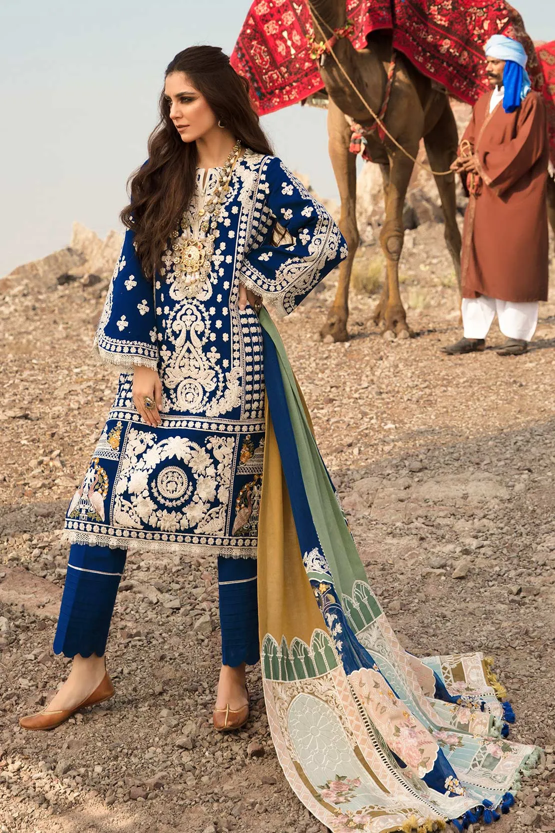 Crimson X Saira Shakira Winter Collection 2020 – Aari Revival - Sapphire