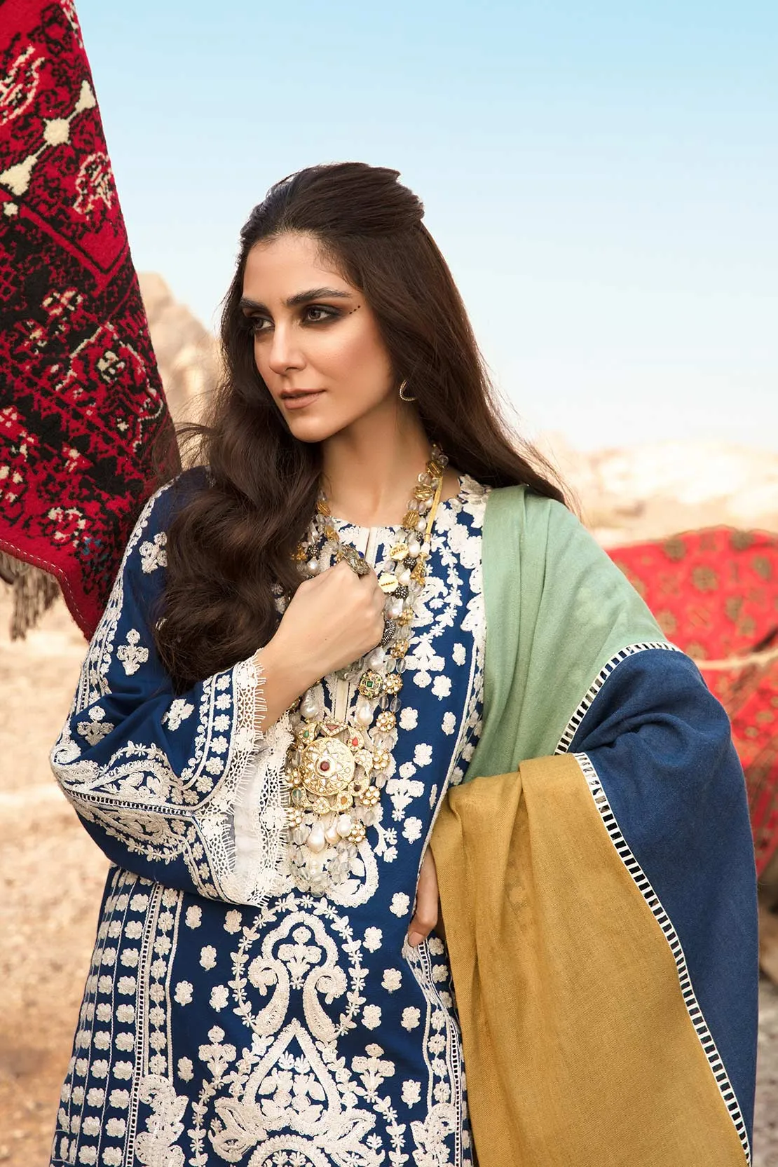 Crimson X Saira Shakira Winter Collection 2020 – Aari Revival - Sapphire